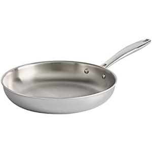 Tramontina Signature Tri-Ply Clad Stainless Steel 10-Inch Frying Pan, Induction-Ready Skillet, Dishwasher-Safe, NSF-Certified, Made in Brazil