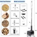 Portable Wood Burning Stove,Compact Hot Tent Stove with X-shaped Pot Holder,Air Damper,7 Section Stainless Steel Chimney,Large Firebox,Tent Wood Burning Stoves for Camping Heating and Outdoor Cooking