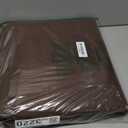 KEQIAOSUOCAI Full Blackout Curtains Faux Linen Poyester Fabric Back Tab Rod Pocket Hook Belt Style Noise Reducing Thermal Insulated Drapes 2 Panels 50 by 72 Inches Long Dark Brown