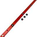 Aluminium Alloy Miter Bar Rail Runner Slider Table Saw Gauge Rod T-Slot Track Bar Rail Woodworking Tool for Jigs Fixtures Sleds Router Tables, 450mm, Red