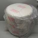 HomePop Upholstered Round Ottoman Home Dcor|Foot Rest Ottoman - Cream Boucle 17.5 * 17.5 inch