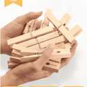 Large Clothes Pins Wooden Clothespins, 4 Inch 48 Pack Heavy Duty Outdoor Pegs, Clothing Hanging Laundry Close Pin Chip Clips Cheer Pins for Bags Photo Picture Artwork Crafts Display