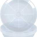 Clear Plant Saucer 6 Pack 4 6 7 8 10 12 14 16 inch, Heavy Duty Plastic Plant Tray Saucers for Indoors Outdoors, Plant Drainage Tray, Flower Planter Water Drip Trays for Pot (6", Clear)