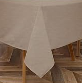 Majestic Giftware PVC Faux Leather Rectangle Tablecloths, (TCE36-54144) Tan Waterproof & Spill Proof Dining Table Cover, Decorative Washable Tablecloth for Home, Kitchen, Party (54X144)