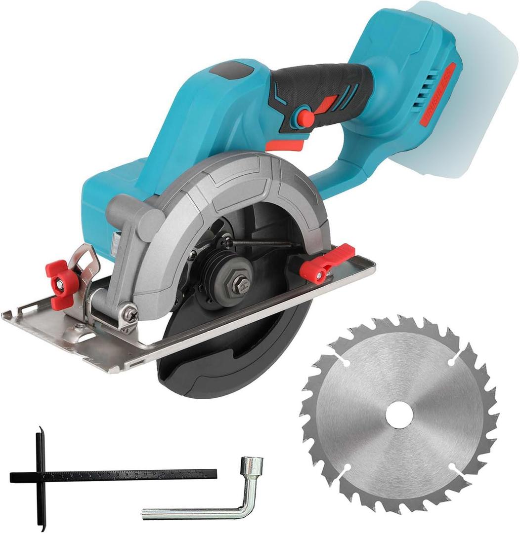 6" Brushless Cordless Circular Saw Compatible with Makita 18V Battery (Not Included) - 6900 RPM, Compact & Lightweight- Small Electric Circular Saw for Wood Cutting