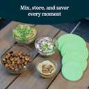 Libbey Baker's Basics 4 Piece Glass Mixing Bowl Set with Plastic Lids - Elegant Nesting Bowls - Glass Mixing Bowls with Lids to Store, Serve and More