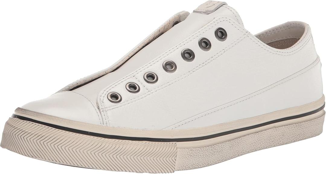 John Varvatos Mens Vulc Laceless Low Top (8.5, White)