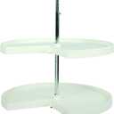 Knape & Vogt Corner Cabinet Lazy Susan, 2-Tier Lazy Susan for Cabinet, 28-Inch 360 Turntable for Kitchen Cabinets, White