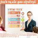 Groovy Hippie Voice Level Poster with 5 Pack Puck Lights Retro Hippie Class Noise Level Display Educational Management Supplies Noise Monitor for Teacher Must Haves Classroom Essentials Elementary