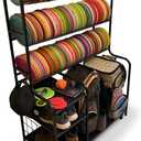 Disc Golf Storage Rack  Disc Golf Organizer with Bag Stand  Large Capacity Disc Golf Shelf, Holds 140+ Discs