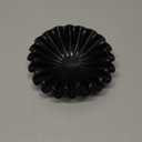 Black Marble Ruffle Bowl 6 Inches for Home Decor, Table Centerpiece, Jewellery Display Dish, Small Fluted Marble Bowl (6 Inches)