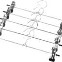 ZWSYQXIU Clothes Hangers Hangers Suit Hangers 20 Packs Pants Racks Hanger Multi-Purpose Skirt Racks for Clothes Drying Trousers Wardrobe Clip Anti-Slip Garment Hangers Coat Hangers(Black), 28.5*10cm