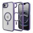 PinLiSheng Magnetic for iPhone 16e/ 17e Case [Anti-Yellowing] [Military Grade Protection] Shockproof Clear Hard Back Slim Case - Purple