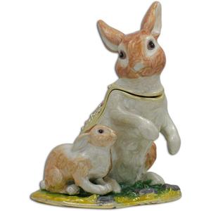 BestPysanky Bunny Family Trinket Box 