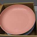 HEYCOME 12 Pcs Unbreakable Deep Dinner Plates Set, 9 inch Reusable Plastic Wheat Straw Plates, Microwave and Dishwasher Safe Plate for Kitchen, Lightweight Plate for Dessert, BPA Free, 6 Colors