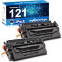 myCartridge 121 Black Toner Cartridge Compatible for Canon 121 CRG-121 CRG121 for Canon imageClass D1650 D1620 Printer (2-Pack), 121 Black Toner Cartridge