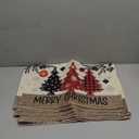 Artoid Mode Red Pine Trees Balls Merry Christmas Placemats Set of 12, 12x18 Inch Winter Xmas Table Mats for Party Kitchen Dining Decoration