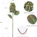 Ttranewsoo Green Hydrangea Artificial Flowers,Fake Fall Flowers Silk Hydrangea with Stems,Fall Faux DIY Floral for Table Vase,Hydrangeas Bouquet Indoor and Outdoor Decoration 24" Green 8pcs No Vase