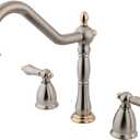 Kingston Brass KB1799ALLS Heritage 8-Inch Centerset Kitchen Faucet, Brushed Nickel and Polished Brass