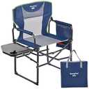 SUNNYFEEL Camping Directors Chair, Heavy Duty,Oversized Portable Folding Chair with Side Table, Pocket for Beach, Fishing,Trip,Picnic,Lawn,Concert Outdoor Foldable Camp Chairs