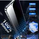 2 x ruwa Privacy Screen Protector for iPhone 13, iPhone 13 Pro, iPhone 14 and iPhone 16e [6.1 Inch][2-Pack] Tempered Glass with Easy Installation Frame, Anti-Scratch,Anti-peep