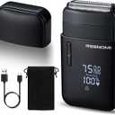 Electric Foil Shavers for Men, Electric Razor for Men Face - 2 Floating Blades, IPX7 Waterproof, 3 Adjustable Gears, LCD Display, Type-C Rechargeable,Wet/Dry Foil Shaver for Travel & Home, Matte Black