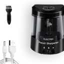 Electric Pencil Sharpener, Battery (Not Included) USB Powered, Portable for NO.2 Pencils, Automatic and Durable with 3 Sharpness Options - Classroom, Home, Office Black