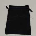 EFENDIZ Drawstring Pouch, Black Velvet Bag 7.3X10 inches, with 2 Compartments and Drawstrings, Great Bag for Gifts, Jewelry, Makeup, Power Bank, or Game Accessories