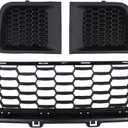 MOTOKU Front Lower Bumper Grill Grille and Insert Bezel for Jeep Renegade 2015-2018
