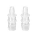 Quickun Plastic Hose Barb Reducer Fitting 3/4" to 3/8" Barbed Reducing Union Adapter Splicer Mender Joint Fitting (Pack of 2)