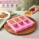 Old Fashion Soap Bar Mold Silicone 2 Pack Rectangle 6 Cavity Soap Making Mold for Homemade Soap Bars (Flexible Nonstick Easy Release)