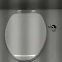 CHURCH Toilet Seat, Easy Clean Hinges Release for Deep Cleans, Durable Enameled Wood Seat, Elongated, White