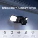 Blink Outdoor 4 Floodlight Camera (newest model), Wire-free smart security camera, 700 lumens, two-year battery life, HD live view, enhanced motion detection, Works with Alexa- 1 camera system