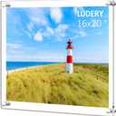 16x20 Clear Acrylic Wall Mount Floating Frameless Picture Frame,Clear Acrylic Photo Frame for Wall, Frameless Picture Frame Panel For Degree Certificat