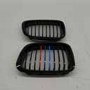 Pair Glossy Black M-Color Kidney Grille Grill Compatible with 1998-2001 BMW E46 316i 318i 320i 323i 325i 328i 330i 4DR Sedan LH RH