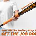 30 Foot High Reach Duster Kit with 5-24 ft Extension Pole // High Ceiling Dusting and Window Cleaning Kit with Telescopic Pole // Window Washer & Squeegee, Cobweb Duster, Fan Blade and Feather Duster