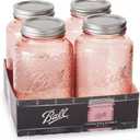 Ball Jar Rose Vintage Regular Mouth Quart Canning Jars, 4-Pack, 4 Pack