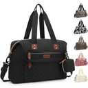 Diaper Bag Tote, Diaper Baby Bags with Pacifier Case, Shoulder Straps, Stroller Clips, Waterproof Large Mommy Maternity Travel Baby Tote for Mom and Dad, black, L