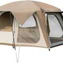 Vidalido 4-6 Person Camping Tent with 3 Door 2 Room Large Family Cabin Tents, Double Layer Waterproof Portable Glamping Tent, Big Tents for Outdoor Camping Hiking and Backpacking