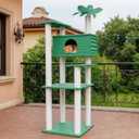 66 Inches Tall Outdoor Weatherproof Cat Tree Tower, Multi-Level, Large Cat Condo with PVC Board and Cat Scratching Posts, for Outside and Indoor