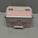 FRENESSA Makeup Case Organizer Portable Makeup Train Case Cosmetic Box with Mirror Jewerly Tray for Girls Nail Supplies Make Up Cases Organizers and Storage Kids Craft Case Pink