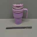 ALOUFEA 20 oz Insulated Coffee Mug Tumbler with Handle, Stainless Steel Travel Mug Tumbler with Lid and Straw,Double Wall Vacuum Leak Proof Ice Coffee Thermal Cup, Lavender