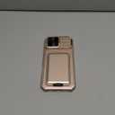 SSLOTSCASE for iPhone 17 Pro Max Case with Wallet & Sliding Lens Cover & Kickstand & Credit Card Holder & Camera Stand, Military-Grade Protection Phone Case Cover for iPhone 17 Pro Max 2025, Rose Gold