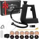 Cocktail Smoker Kit With Torch, 6 Flavors Wood Chips, Drink/Bourbon/Old Fashioned Smoker Kit, Whiskey Gifts for Men, Dad, Husband,Boss, Boyfriend (Without Butane) (Black)