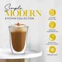 Kitchables Double Walled Glass Coffee Mugs Set of 4, 7.5oz - Insulated Clear Coffee Mug for Cappuccino, Latte, Tea, Espresso - Latte cup - Tazas Para Cafe