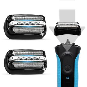 2 Pack 32B S3 Electric Replacement Shaver Head for Series 3 Shaving Razors, Compatible with S3 3040s 3080s-4 370cc 3070cc 3000s 3010, 3090cc Etc.