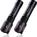 Yanfoam Rechargeable Flashlights High Lumens - 1000LM Super Bright LED Small Powerful Tactical Flashlight - 3 Modes High Powered Handheld Flash Light for Home Emergencies Camping Hiking - 2 Pack