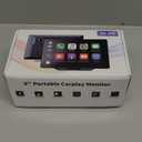 Portable Wireless with Apple CarPlay and Android Auto Screen for Car, 7" HD Touch Screen Car Stereo with Mirror Link, Bluetooth 5.2, Backup Camera, AUX,FM Transmitter for All Vehicle