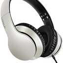 LORELEI X6 Over-Ear Headphones With Microphone, Lightweight Foldable & Portable Stereo Bass With 1.45M No-Tangle, Wired for Smartphone Tablet MP3/4