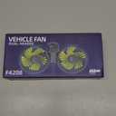 Dealswin Car Fan for Backseat kids, Dual Head USB Car Seat Fans, 360 Rotatable Strong Wind Rear Headrest CarFan for Baby, Air Circulation Fan with Adjustable Clip for Vehicles SUV RV